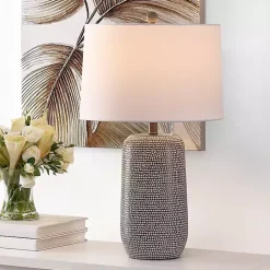 Kirklands Home Table Lamps|Gray & Dots Celvin Table Lamp White