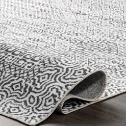 Kirklands Home Area Rugs|Gray Abstract Pattern Washable Area Rug, 4x6