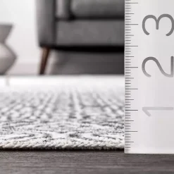 Kirklands Home Area Rugs|Gray Abstract Pattern Washable Area Rug, 4x6