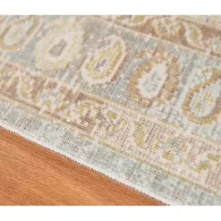 Kirklands Home Area Rugs|Gray and Beige Vintage Medallion Area Rug, 5x7