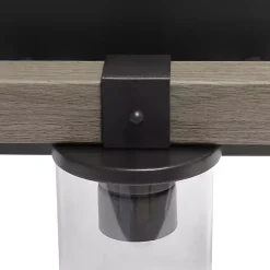 Kirklands Home Flush Mount Lighting|and Black Glass Shade Vanity Light Gray