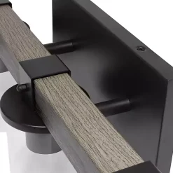 Kirklands Home Flush Mount Lighting|and Black Glass Shade Vanity Light Gray