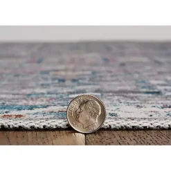 Kirklands Home Area Rugs|Gray and Blue Barron Washable Area Rug, 5x7