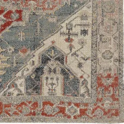 Kirklands Home Area Rugs|Gray and Blue Traditional Medallion Area Rug, 8x10