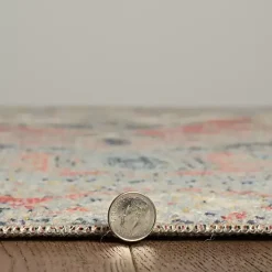 Kirklands Home Area Rugs|Gray and Blue Traditional Medallion Area Rug, 8x10