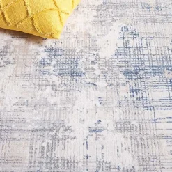 Kirklands Home Area Rugs|Gray and Blue Whisper Abstract Runner, 2x8