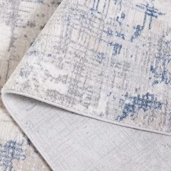 Kirklands Home Area Rugs|Gray and Blue Whisper Abstract Area Rug, 6x6