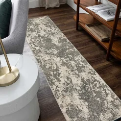 Kirklands Home Area Rugs|Gray and Cream Wray Modern Runner, 2x8