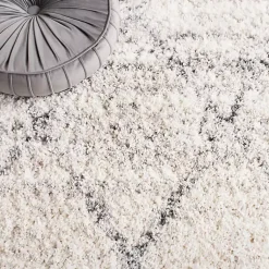 Kirklands Home Area Rugs|Gray and Ivory Fontana Shag Runner, 2x8