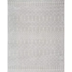 Kirklands Home Area Rugs|Gray and Ivory Moroccan Trellis Area Rug, 7x9
