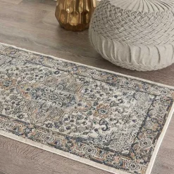 Kirklands Home Area Rugs|and Ivory Nadia Medallion Area Rug, 2x4 Gray