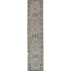 Kirklands Home Area Rugs|and Ivory Nadia Medallion Runner, 2x10 Gray