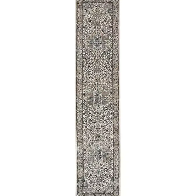 Kirklands Home Area Rugs|and Ivory Nadia Medallion Runner, 2x10 Gray