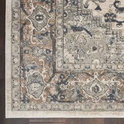 Kirklands Home Area Rugs|and Ivory Nadia Medallion Runner, 2x10 Gray