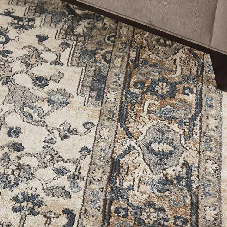 Kirklands Home Area Rugs|and Ivory Nadia Medallion Area Rug, 4x6 Gray
