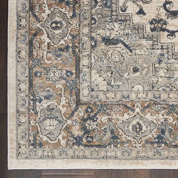 Kirklands Home Area Rugs|and Ivory Nadia Medallion Area Rug, 7x9 Gray