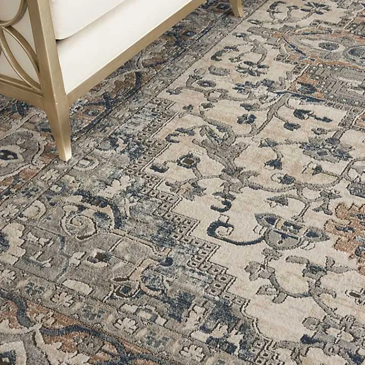 Kirklands Home Area Rugs|and Ivory Nadia Medallion Area Rug, 7x9 Gray