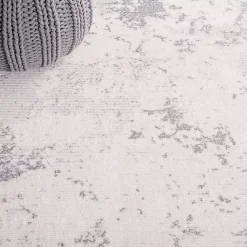 Kirklands Home Area Rugs|Gray and Ivory Whisper Abstract Area Rug, 5x7