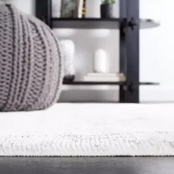 Kirklands Home Area Rugs|Gray and Ivory Whisper Abstract Area Rug, 6x6