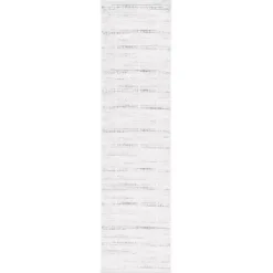 Kirklands Home Area Rugs|Gray and Ivory Whisper Striated Runner, 2x8