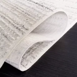 Kirklands Home Area Rugs|Gray and Ivory Whisper Striated Area Rug, 5x7