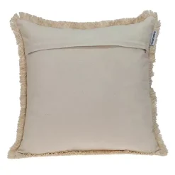 Online Gray and Tan Medallion Fringe Pillow Pillows