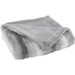 Best Gray and White Animal Print Faux Fur Throw Blankets & Throws