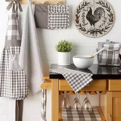 Kirklands Home Kitchen Accessories|and White Multiprint 4-pc. Pot Holder Set Gray