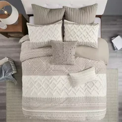 Kirklands Home Duvets|Gray and White 3-pc. California King Duvet Set