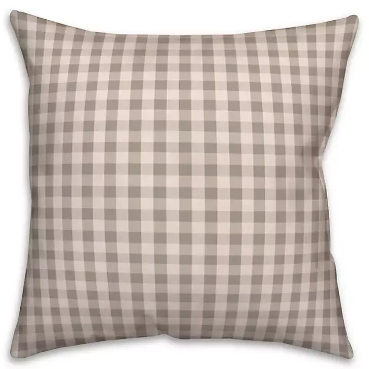 New Gray and White Plaid Pillow Pillows