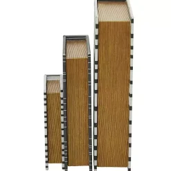 Clearance Gray and White Striped Book Boxes, Set of 3 Baskets & Boxes