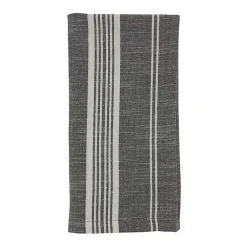 Kirklands Home Table Linens|and White Striped Napkins, Set of 4 Gray