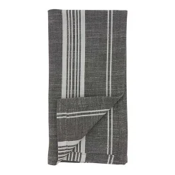 Kirklands Home Table Linens|and White Striped Napkins, Set of 4 Gray