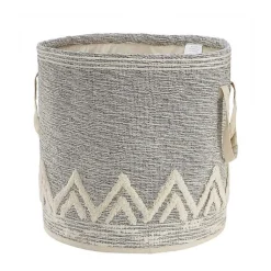 Sale Gray and White Tuft Peaks Storage Basket Baskets & Boxes