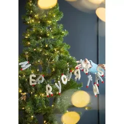 New Gray and White Wool Merry Christmas Banner Christmas Art & Wall Decor