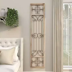 Kirklands Home Wall Plaques|Gray Angelic Scrollwork Panel Wall Plaque