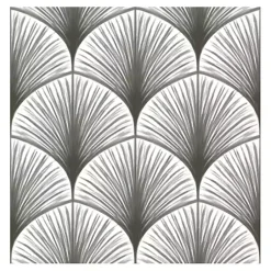 Kirklands Home Wall Murals & Wallpaper|Gray Art Deco Fans Peel & Stick Wallpaper