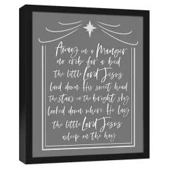 Discount Gray Away in a Manger Framed Canvas Art Print Christmas Art & Wall Decor
