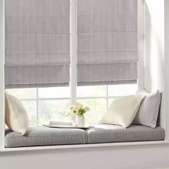 Kirklands Home Curtains & Drapes|Basketweave Cordless Roman Shade, 31 in. Gray