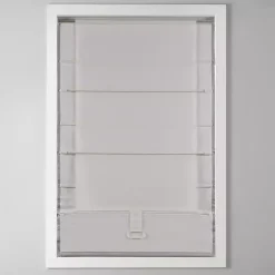 Kirklands Home Curtains & Drapes|Basketweave Cordless Roman Shade, 31 in. Gray