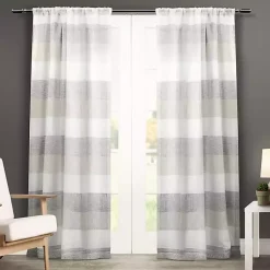 Kirklands Home Curtains & Drapes|Becky Curtain Panel Set, 96 in. Gray