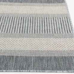 Kirklands Home Outdoor Rugs|Blue Elletta Indoor/Outdoor Area Rug, 7x9 Gray