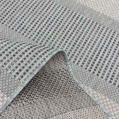 Kirklands Home Outdoor Rugs|Blue Elletta Indoor/Outdoor Area Rug, 7x9 Gray