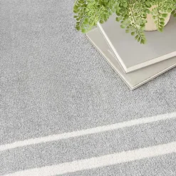 Kirklands Home Outdoor Rugs|Bordered Indoor/Outdoor Area Rug, 5x7 Gray