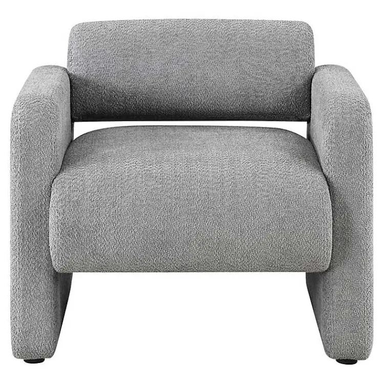 Kirklands Home Accent Chairs|Boucle Modern Accent Chair Gray