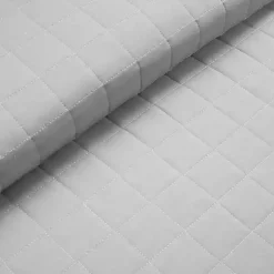 Kirklands Home Quilts|Box Stitch Cotton Full/Queen 3-pc. Quilt Set Gray