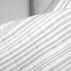 Kirklands Home Quilts|Box Stitch Cotton Full/Queen 3-pc. Quilt Set Gray