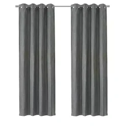Kirklands Home Curtains & Drapes|Bryson Textured Curtain Panel, 95 in. Gray