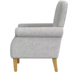 Kirklands Home Accent Chairs|Button-Tufted Rolled Arm Accent Chair Gray