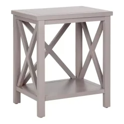 Kirklands Home Accent & End Tables|Candice Cross Back Accent Table Gray